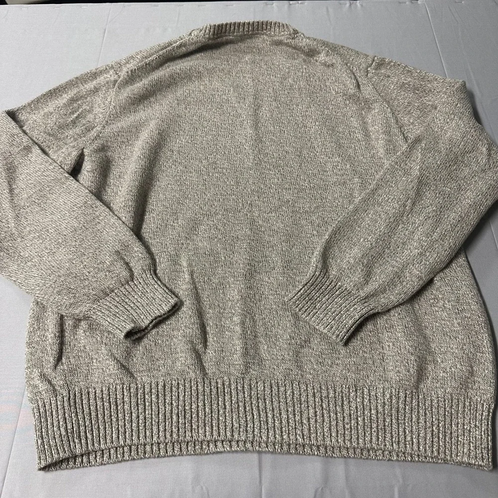St Johns Bay‎ Mens Crewneck Sweater XXL Gray Marl Cotton Knit Pullover XXL